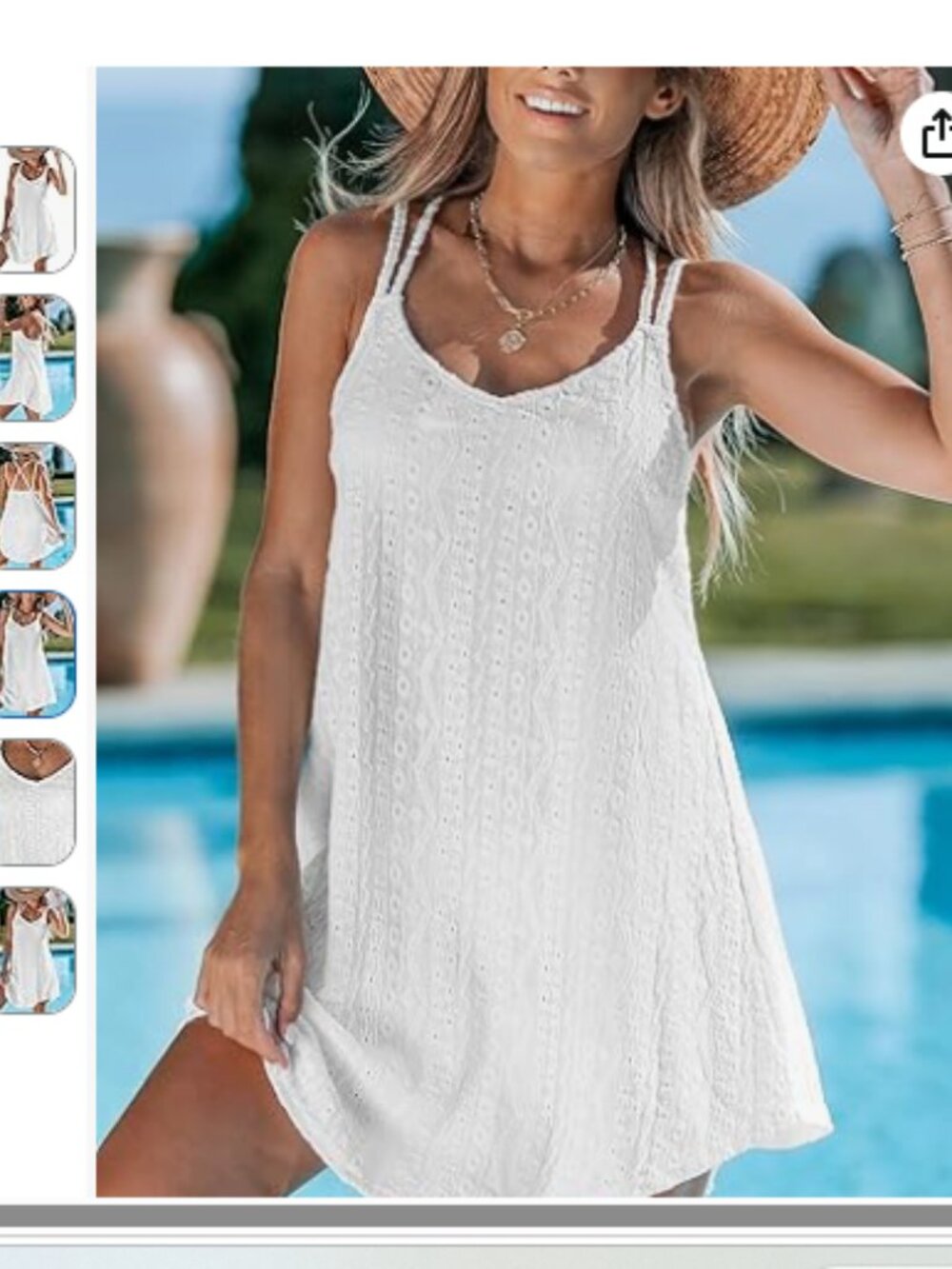 Women Bathing Suit Cover Up Spaghetti Straps Swim Beach Dresses